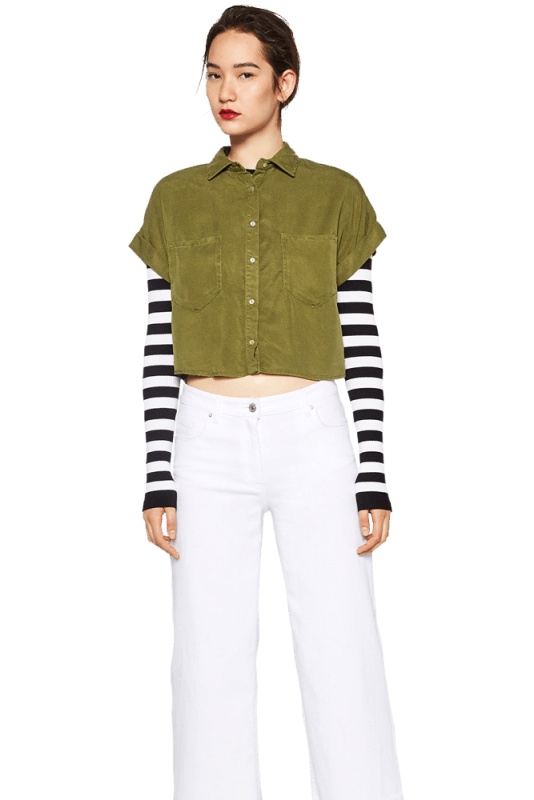 Zara CROPPED SHIRT